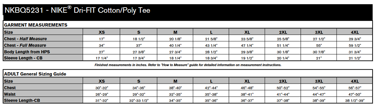 NIKE® DRI-FIT COTTON/POLY TEE NKBQ5231